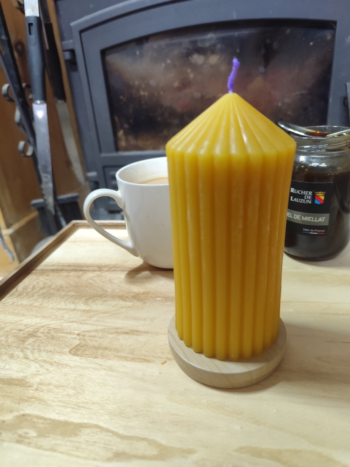 Bougie Cire d'abeille - Grande colonne