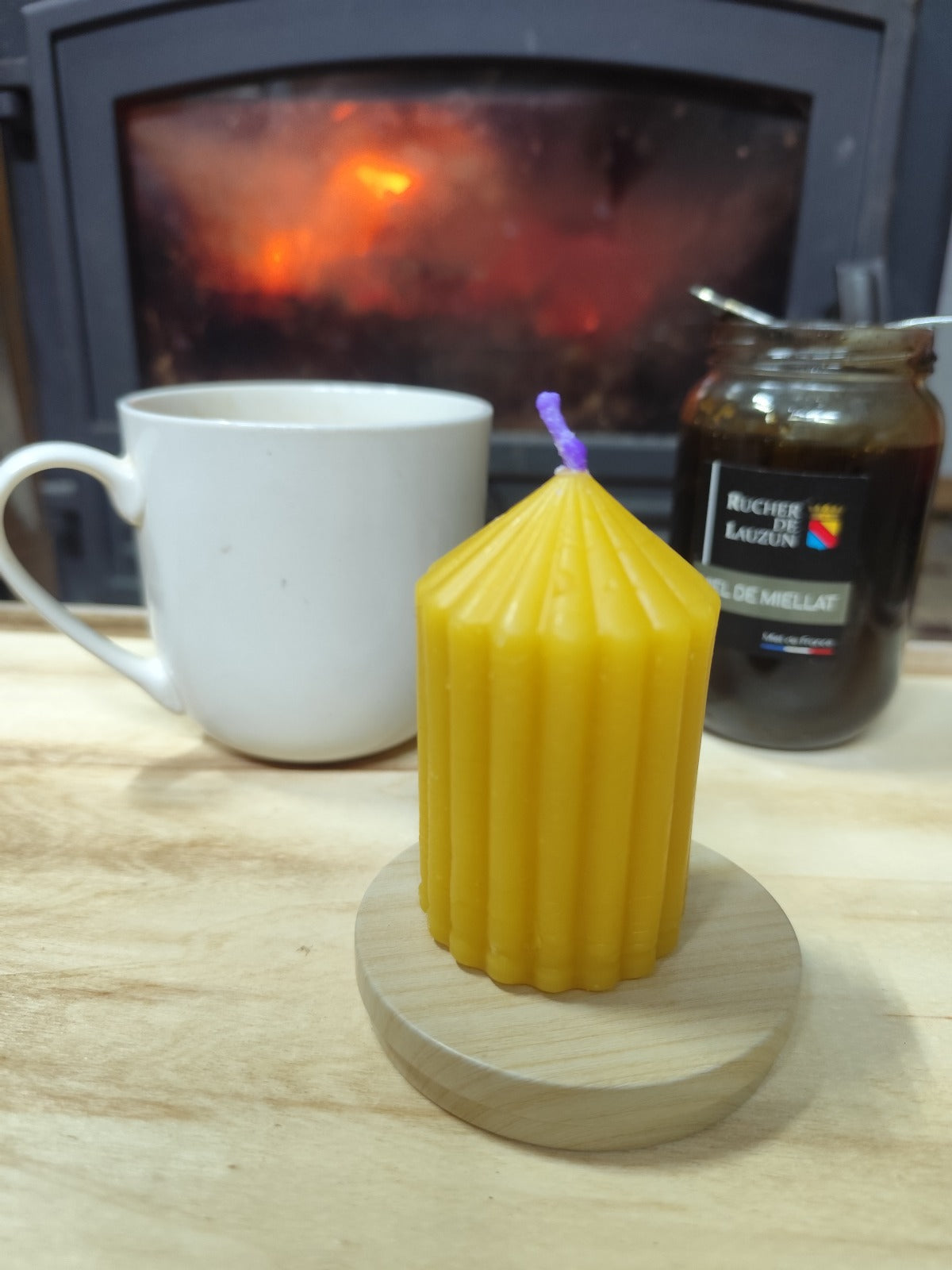 Bougie Cire d'abeille - Large colonne