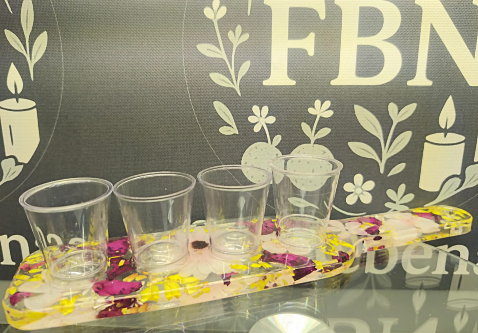 Création artisanale - Plateau repose verres 4