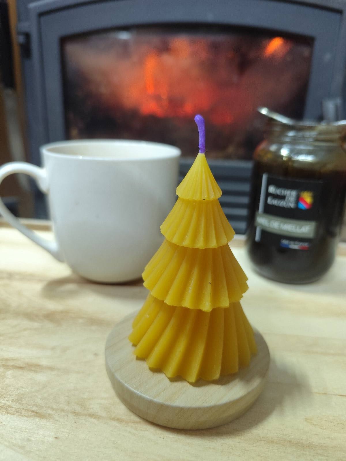 Bougie Cire d'abeille - Petit sapin