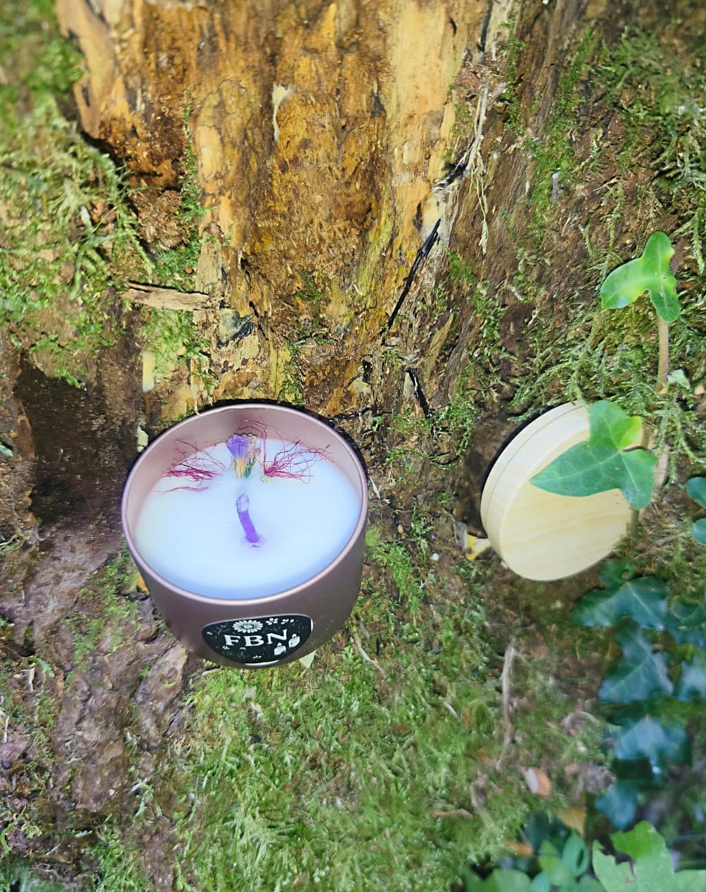 Bougie coulée - Lilas