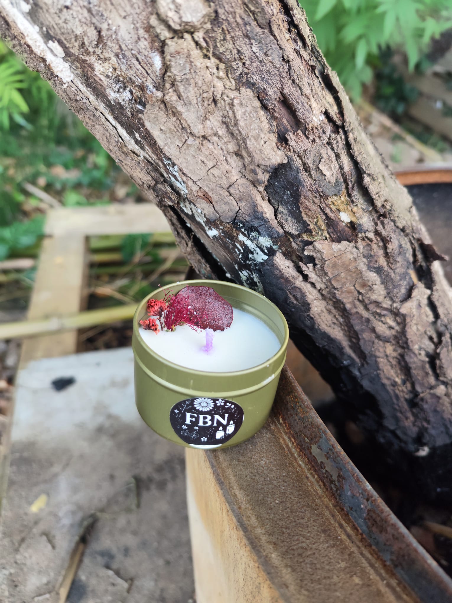 Bougie coulée - Chocolat / Noisette