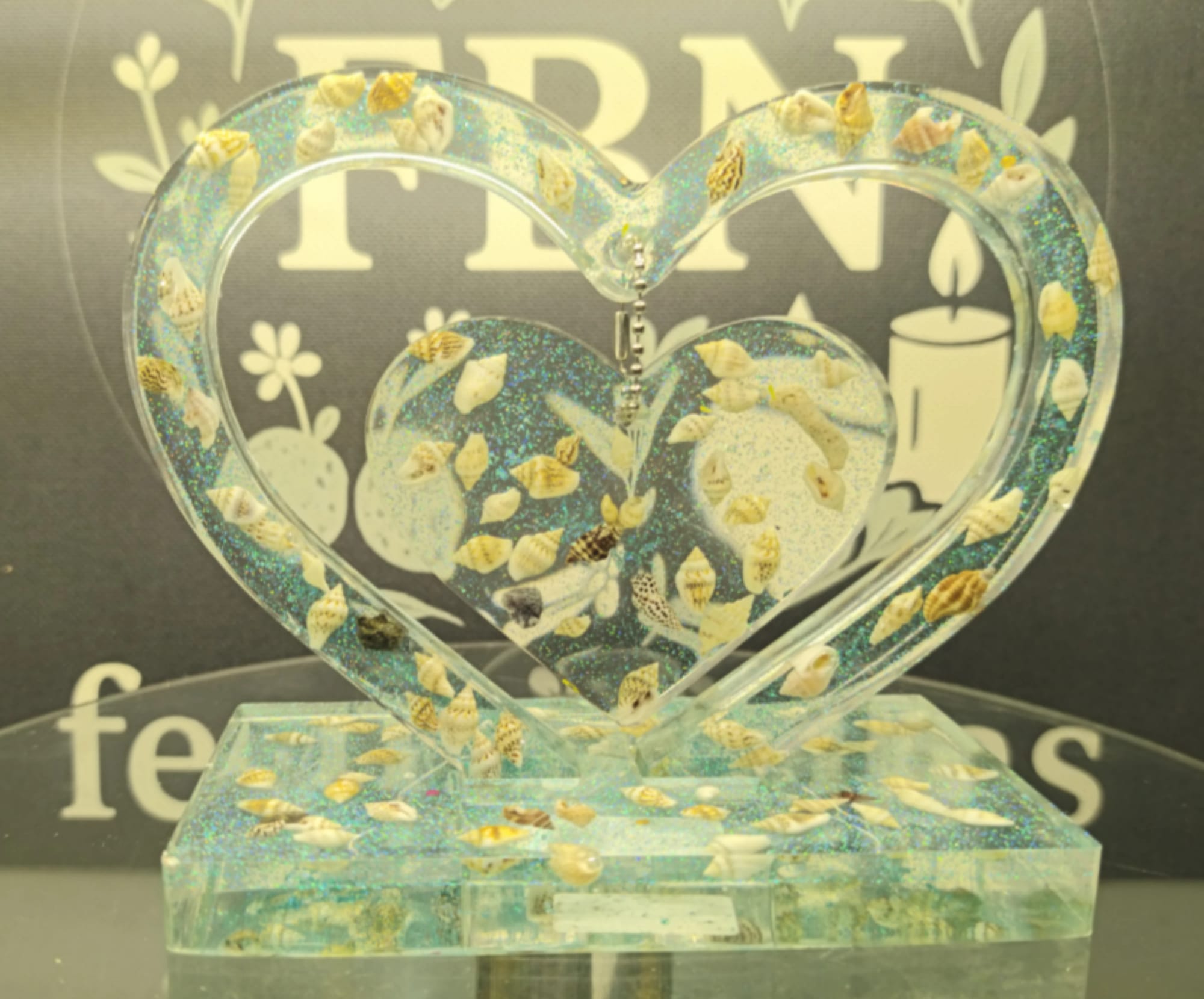 Création artisanale Coeur central avec sa base 1