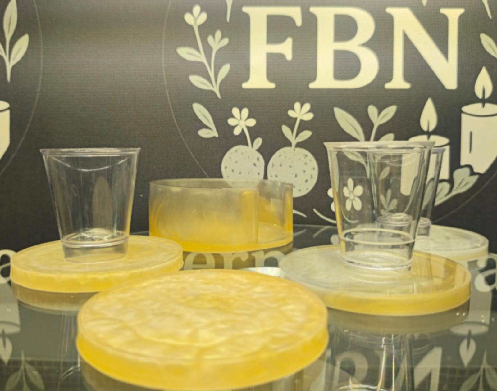 Création artisanale Repose verre avec support rangement 6