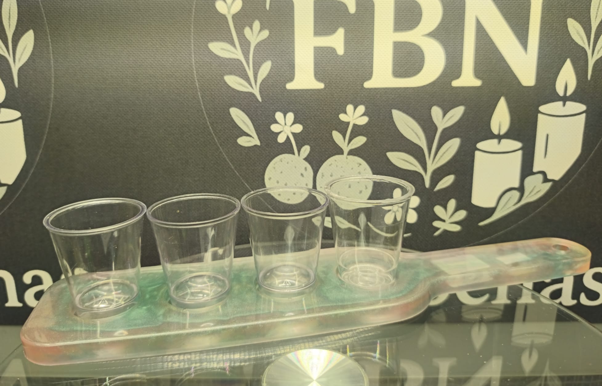 Création artisanale - Plateau repose verres 1 (verres non fournis)