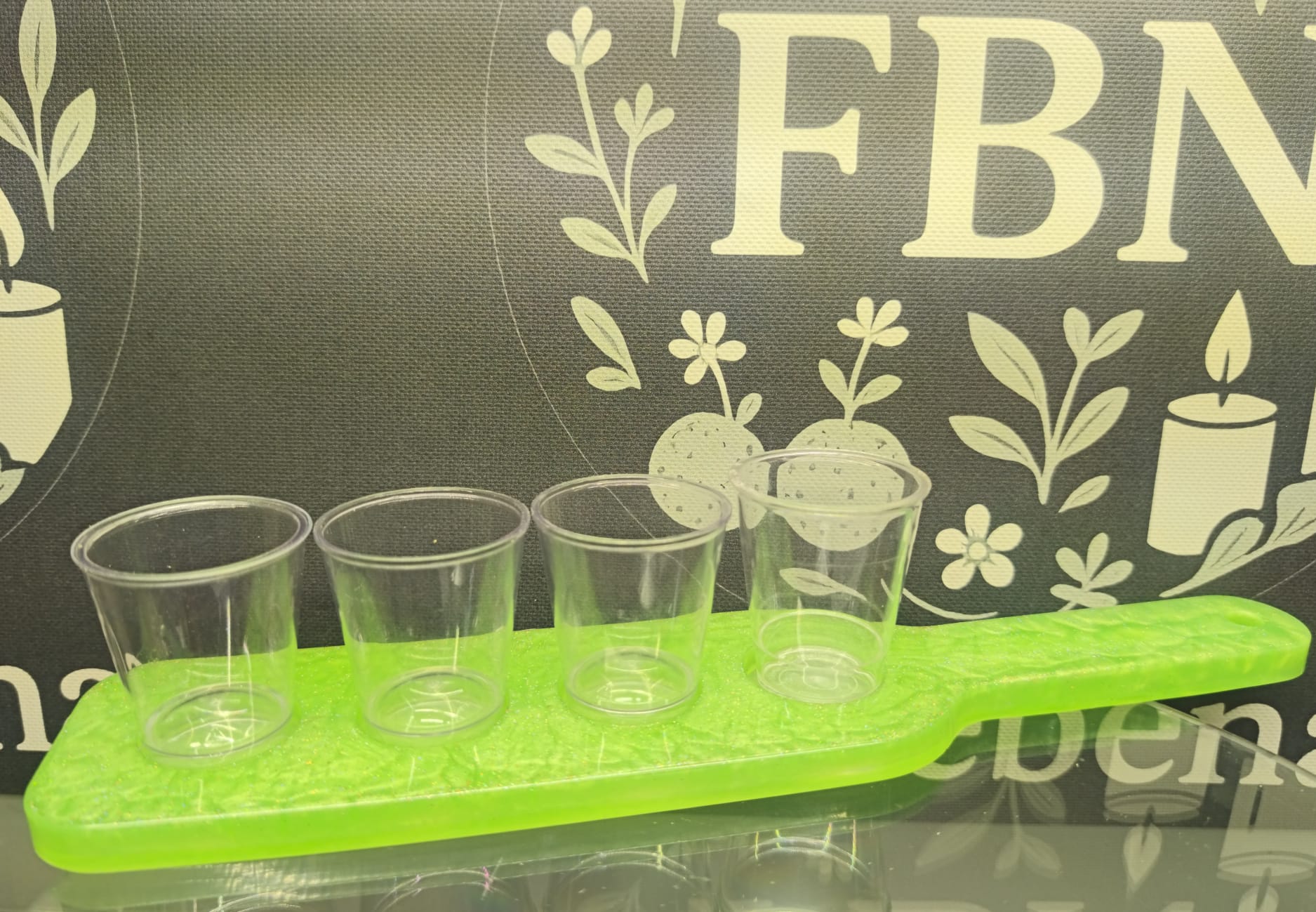 Création artisanale - Plateau repose verres 2 (verres non fournis)