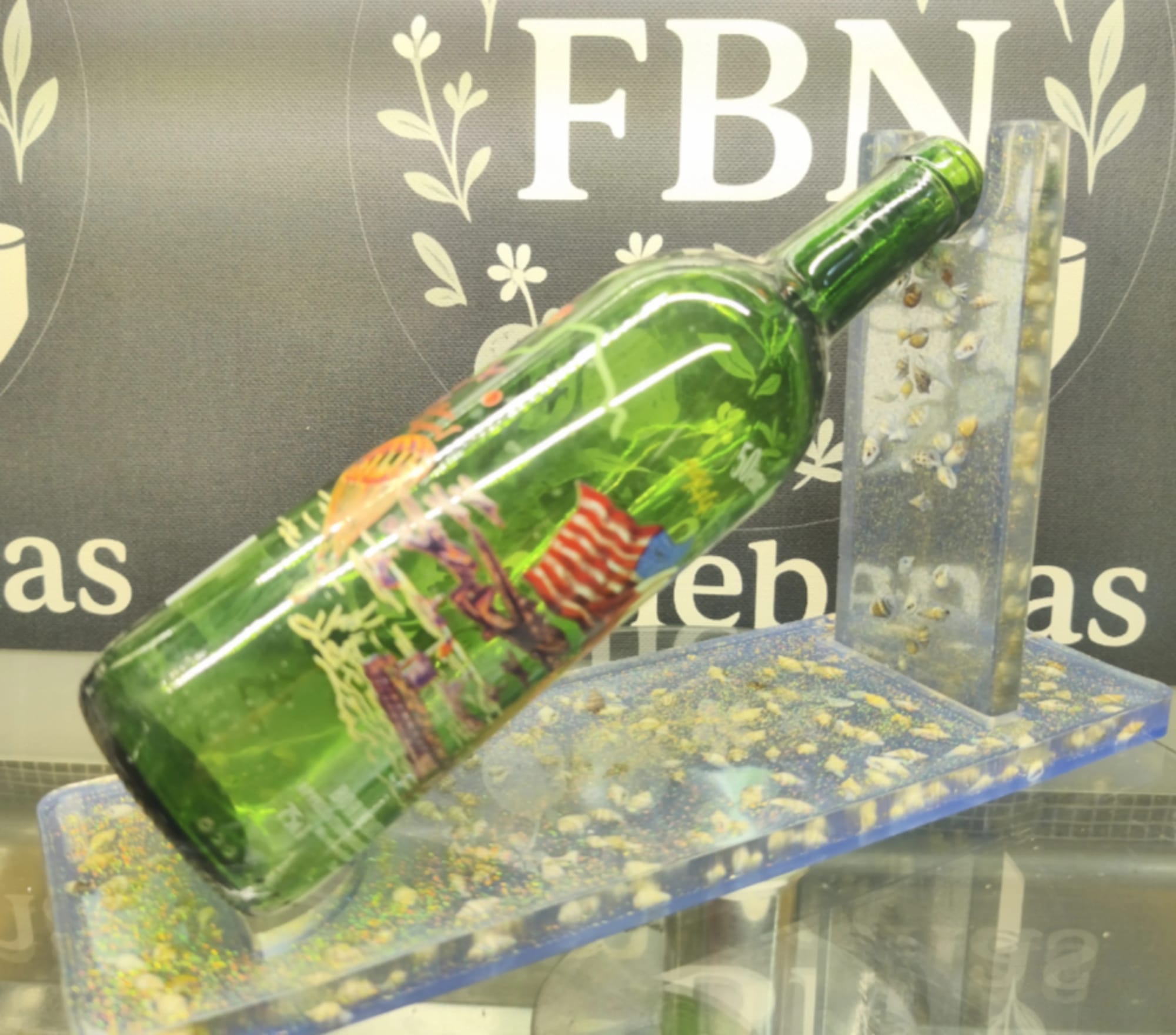 Création artisanale - Support bouteille 1