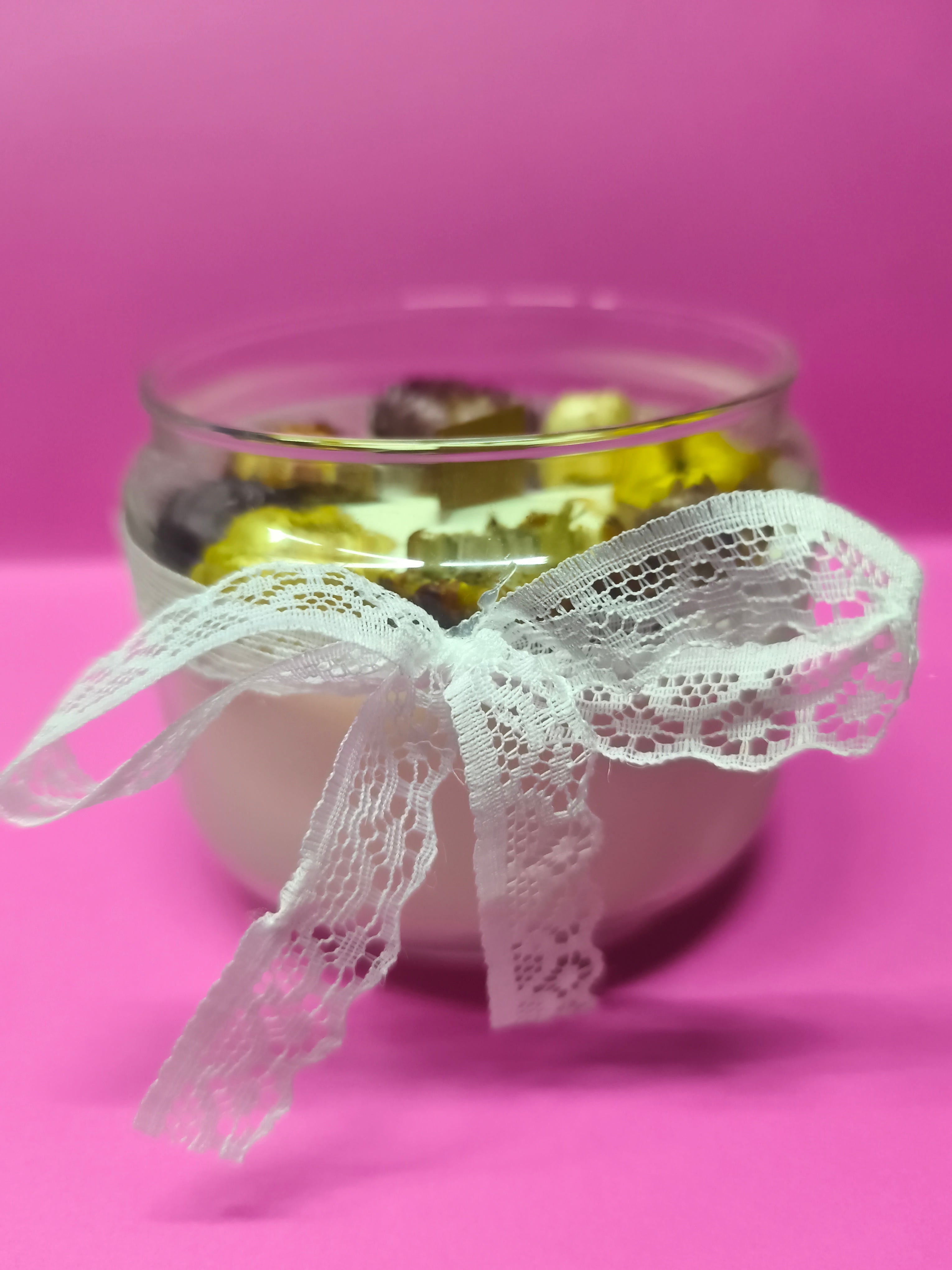 Bougies cire colza aux fleurs séchées - Instant pour soi